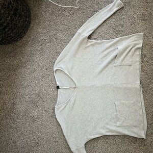 BDG Light Gray Ribbed Sweater